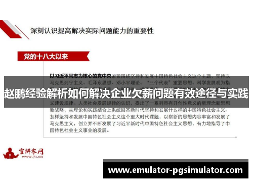 赵鹏经验解析如何解决企业欠薪问题有效途径与实践 赵鹏经验解析如何解决企业欠薪问题有效途径与实践