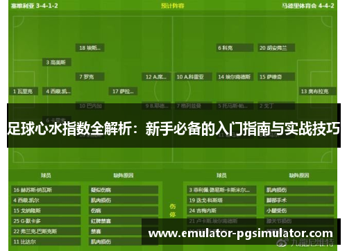 足球心水指数全解析:新手必备的入门指南与实战技巧 足球心水指数全解析:新手必备的入门指南与实战技巧